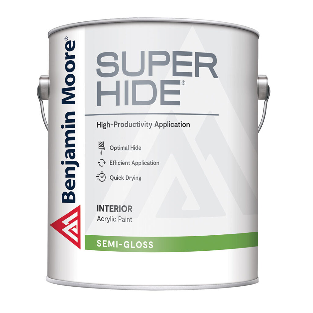 Super Hide® Pintura para interiores con poco contenido de COV – Semibrillante